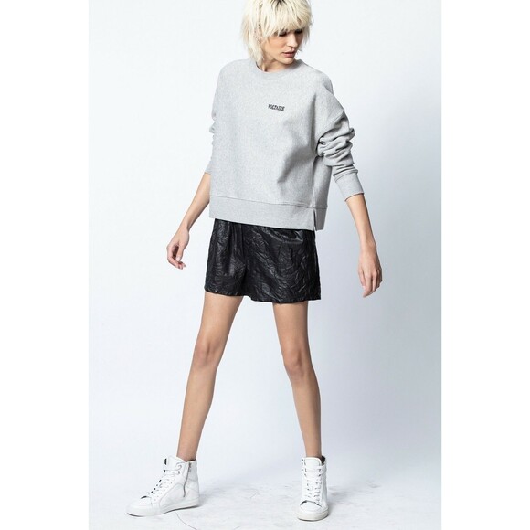 Zadig & Voltaire Champ Voltaire Sweatshirt Top Pullover Oversized Gray XS 212720 - Picture 1 of 8